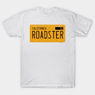 Roadster California Yellow License Plate T-Shirt